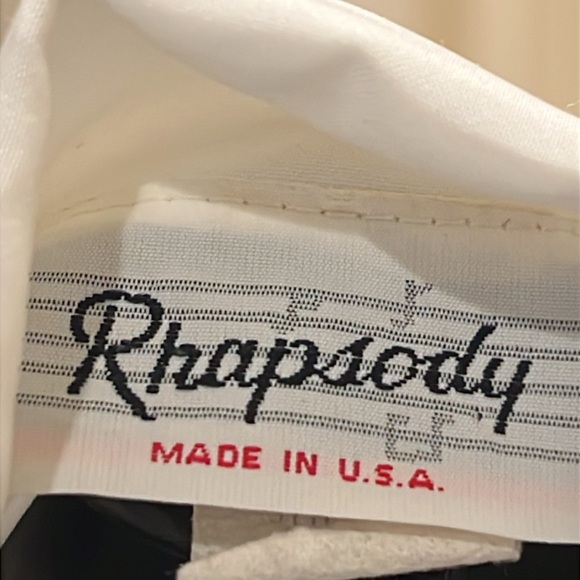 Vintage Rhapsody White Short Sleeve Embroidered Blouse - Picture 7 of 7